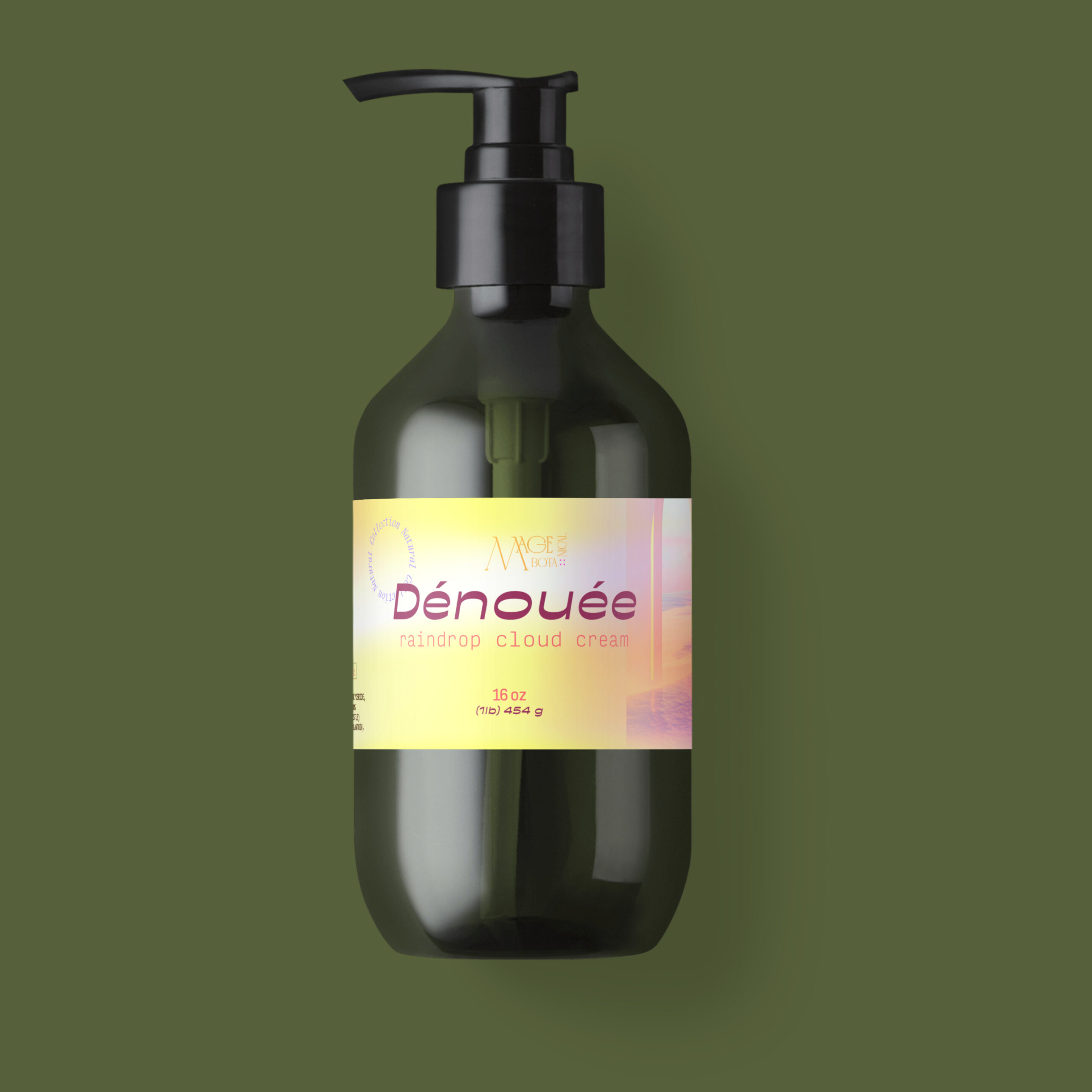 Denouee lotion bottle pump bottle custom label graphic design for beauty products