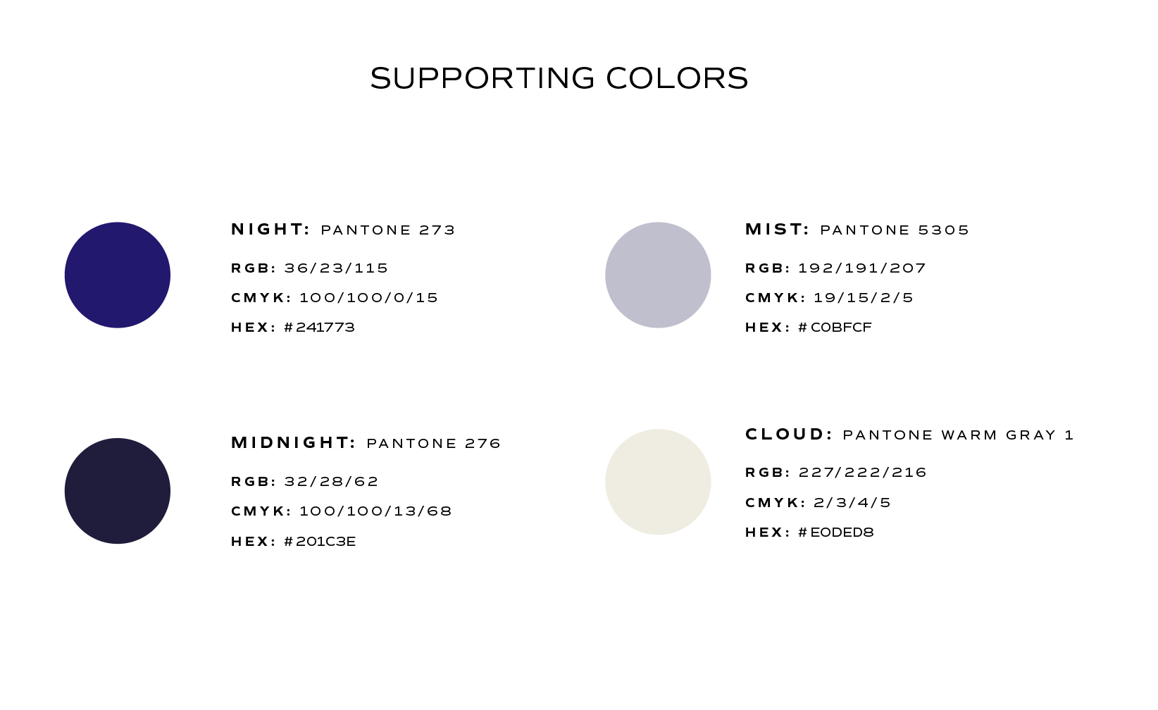 Secondary color palette